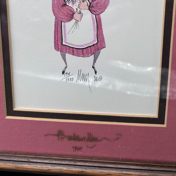 P. Buckley Moss “Anne” Framed and Matted Print 1986 Signed Numbered 194/1000 VTG - Picture 7 of 9